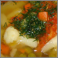 Суп с цветной капустой и перцем